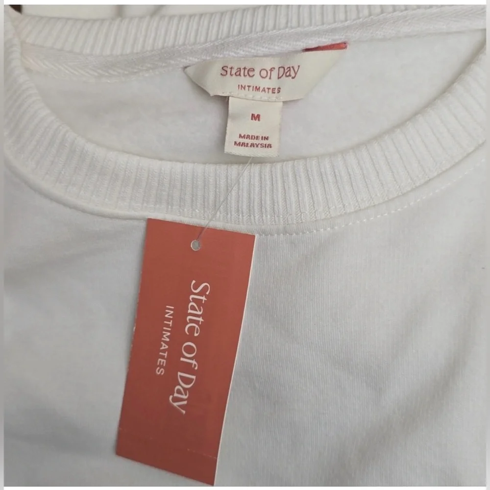 State of Day Women's Crewneck Long Sleeve Sweatshirt, Bright Sea Salt - Picture 4 of 10